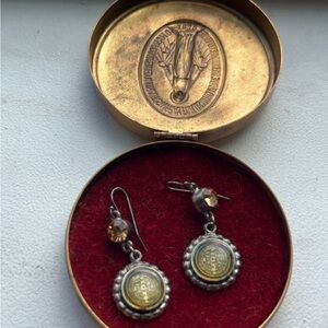 Virgins Saints & Angels Coin Drop Earrings